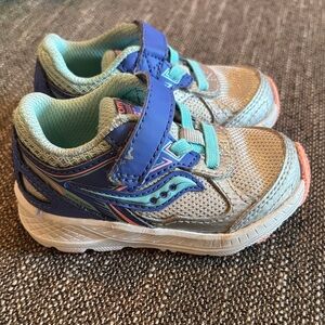 Saucony Kids' Blue and Teal Sneakers